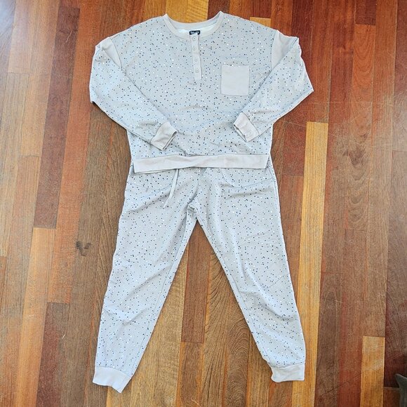 Splendid Gray Polka Dot Pajama Set Size Medium - Picture 2 of 15
